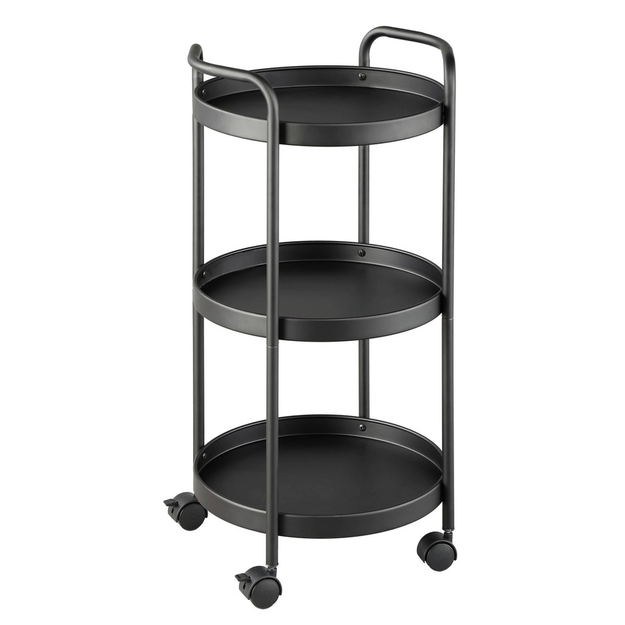 Mömax Servierwagen Justus in Schwarz aus Metall mit Rollen im modernen Design, H x B x T: 72,5 x 39,5 x 35,5 cm - Bild 2