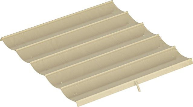 Outsunny Ersatzdach für Pergola, wasserdichte Wellen-Überdachung mit Regenabflusslöchern, winterfeste Schattenabdeckung für Garten und Terrasse, Farbe: Beige, B/H/L: 255 x 6 x 250 cm - Bild 1