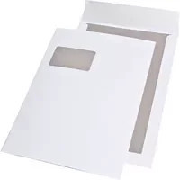 MAILmedia Papprückwandtasche DIN C4 mit Fenster in Weiß - Bild 1