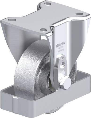 Blickle Stahlblech-Bockrolle BH-G 100K-1-FS in Silber, Rad-Durchmesser: 100 mm, Tragfähigkeit: 400 kg - Bild 1
