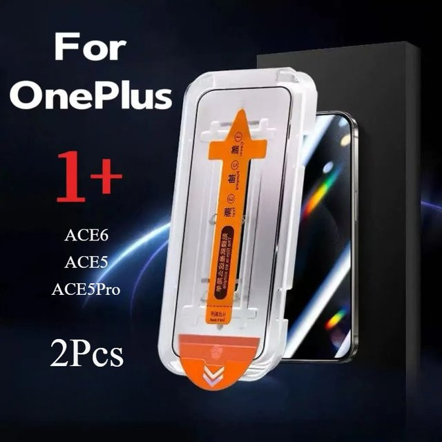 2 Stück OnePlus ACE6 ACE 6 5 ACE5 Pro Displayschutzfolie aus gehärtetem Glas, transparent und kratzfest - Bild 1