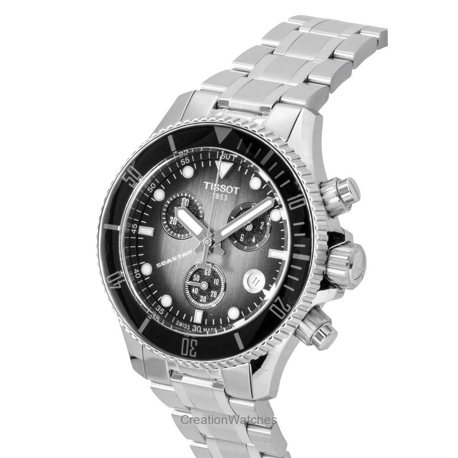 Tissot Chronograph, Edelstahl, Schwarz, Quarz, 38 mm, Herren - Bild 2