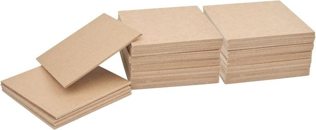VBS Untersetzer aus Holz und Papier in Braun und Beige, 50 Stück - Bild 1
