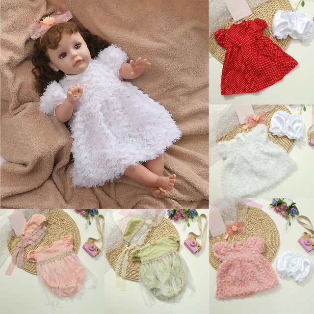 JINGXIN PRINCESS Puppenkleidung für 24 Zoll Reborn-Puppe, Mädchenkleid, Jumpsuit, Weste, Rosa / Pink - Bild 1