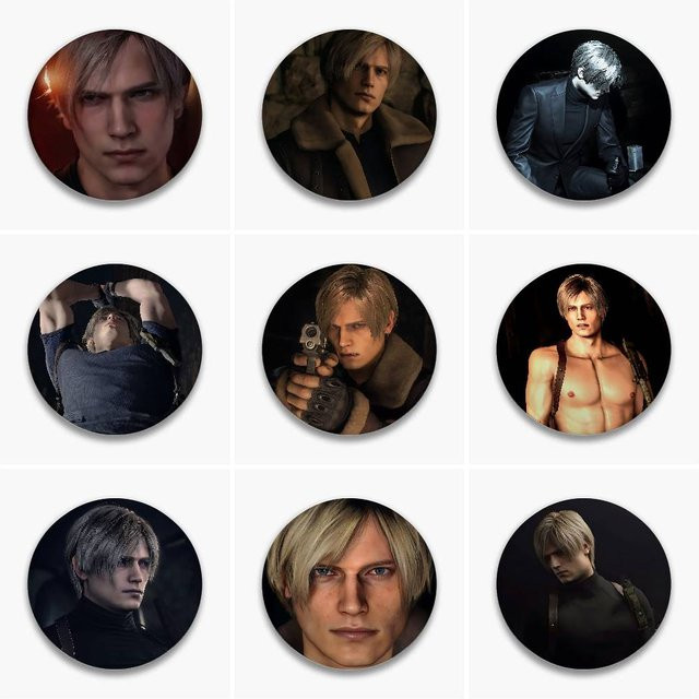 52TOYS Brosche L-Leon K-Kennedy, Weißblech, Silber - Bild 1