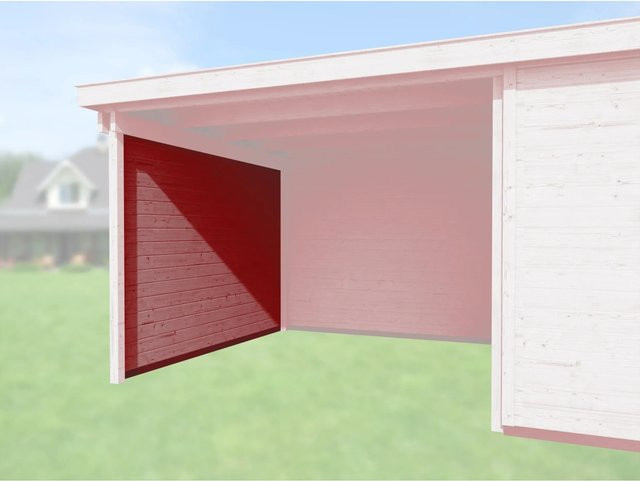 WEKA Seitenwand aus Holz für Haustyp 126 und 172, Schwedenrot, Tiefe: 295 cm, Stärke: 21 mm - Bild 1