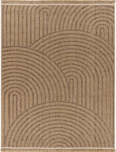 In- & Outdoor-Teppich Colonia beige mit Fransen, UV-beständig und fußbodenheizunggeeignet, B/T: 240 x 340 cm - Bild 1