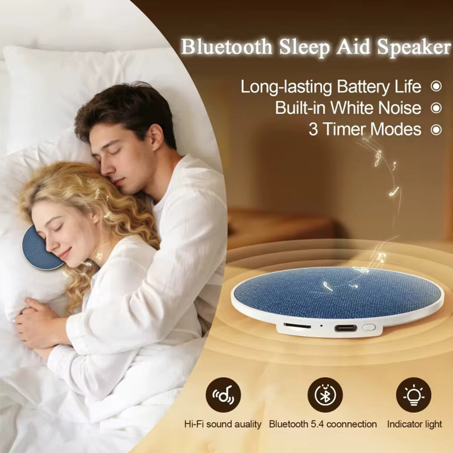 KEBIDU Bluetooth Schlafhilfe Kissen mit HiFi-Stereo Lautsprecher in Blau - Bild 3