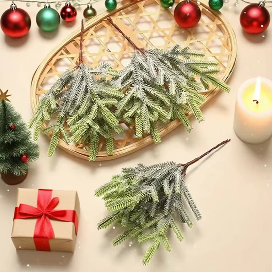 XIAOYINMO Künstliche Blumen und Pflanzen für Tischdekoration als DIY-Geschenk oder Deko für Hochzeit und Weihnachten in Grün - Bild 3