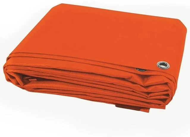 Karat Abdeckplane Wasserdichte Schutzplane mit Ösen Orange B: 3,0 m, B: 2,0 m - Bild 1