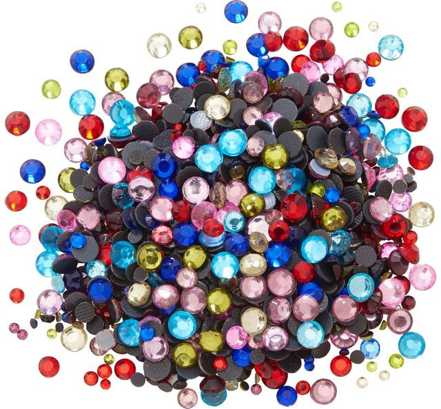 Zauberperle Strass-Steine aus Glas in Multicolor, 1400 Stück - Bild 1