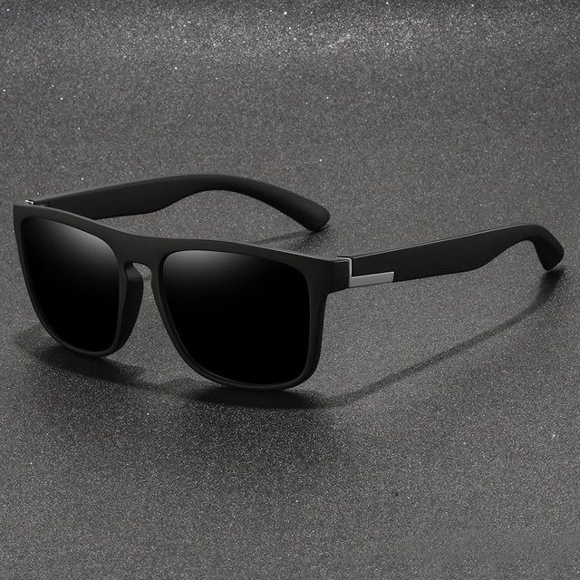 WSZ Sportsonnenbrille, quadratisch, Vollrand, Kunststoff, Unisex, schwarz - Bild 1