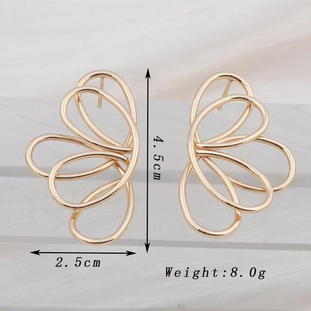 YULIN Hängeohrringe Schmetterling, Goldfarbenes Metall, Damen - Bild 1