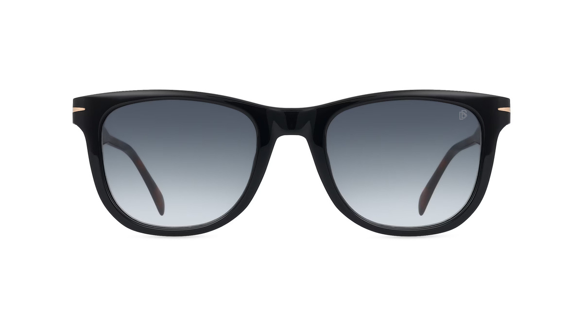 David Beckham DB 1113/S Sonnenbrille, Vollrand, Quadratisch, Acetat, Herren, Schwarz, Grau - Bild 1