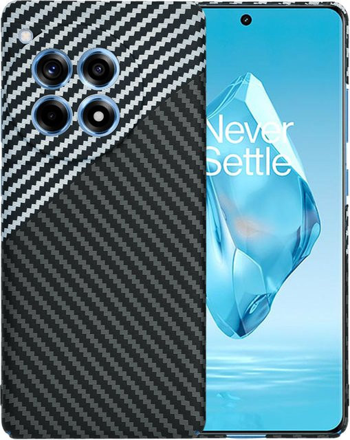 Techsuit Carbonite FiberShell Schutzhülle für OnePlus 12R in Schwarz Grau - Bild 1