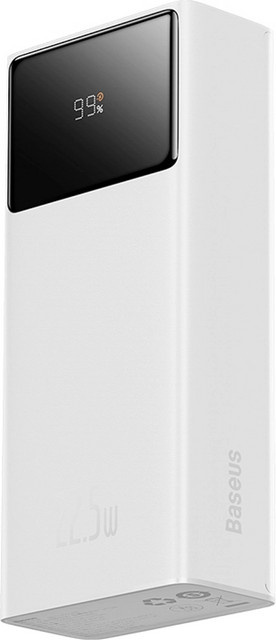 Baseus EnerFill FP41 Externe Batterie mit 30000mAh, 22,5W, QC + PD, 1 x USB-C und 2 x USB-A, Weiß - Bild 1