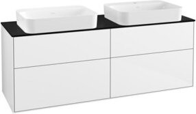 V&B Waschtischunterschrank Finion Wandbeleuchtung in Weiß lackiert, B/T/H: 160 x 50,1 x 50,1 cm - Bild 1