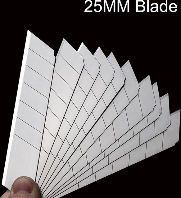Tegcame Allzweckmesser Silber mit Edelstahlklinge, einziehbares Snap-off Taschenmesser, B/H/T: 12,5 x 25 x 2,0 cm - Bild 1