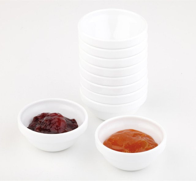 APS Dip-Schälchen Casual rund, Weiß, Durchmesser: 6 cm, Höhe: 2,5 cm, 20 ml - Bild 1