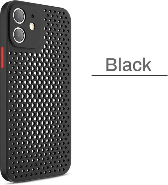 Aibairuixin Silikonhülle für iPhone 14 Pro Max, schwarz, atmungsaktiv und stoßfest - Bild 1
