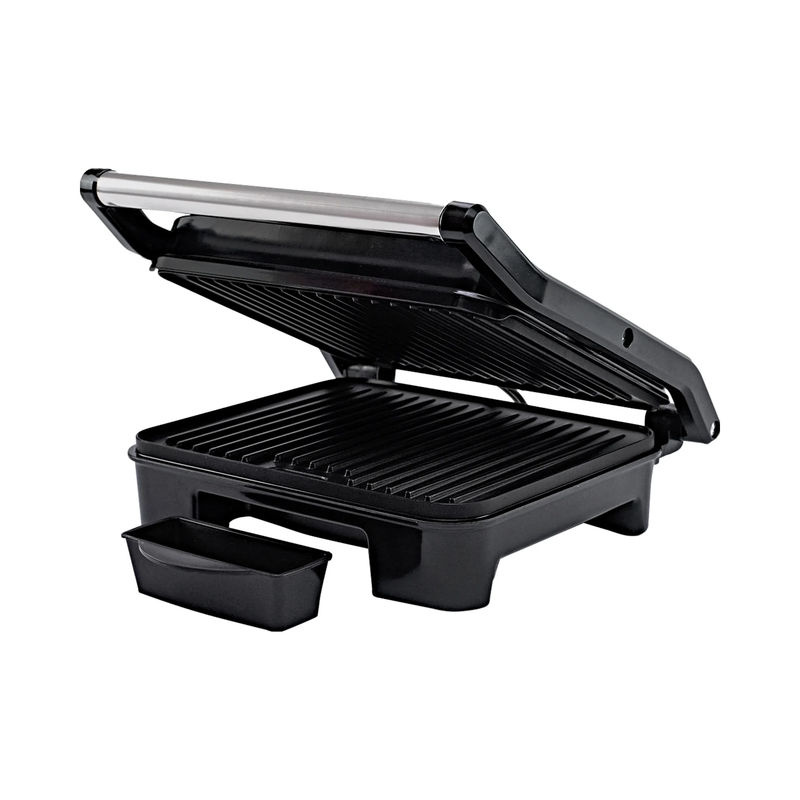 Elta Kontaktgrill KG-201 aus Edelstahl und Kunststoff in Silber und Schwarz, B/H/T: 33 x 11 x 36 cm - Bild 3