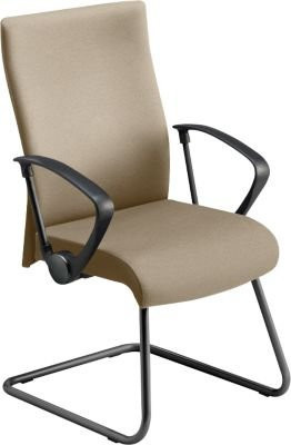 Freischwinger NowyStyl Neo ergonomischer Stuhl mit Armlehnen und Polsterung in Schwarz-Braun, B: 51 cm, T: 44 cm, H: 44 cm - Bild 1