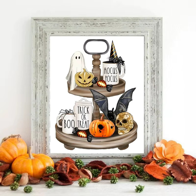 Potdemiel Halloween Gaming Leinwandgemälde minimalistischer Druck für deine Wanddekoration - Bild 3