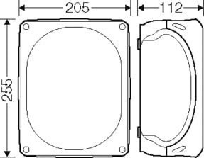 Hensel Kabelabzweigkasten KF 2525 G aus Kunststoff, 5-polig, B/T/H: 25,5 x 20,5 x 11,2 cm - Bild 1