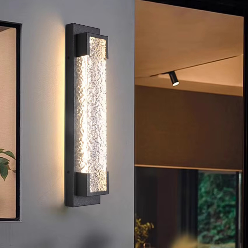 Feiyunlux Moderne Außenwandleuchte aus Edelstahl in Silber und Weiß mit Up-Down-Beleuchtung für Garten und Veranda - Bild 3