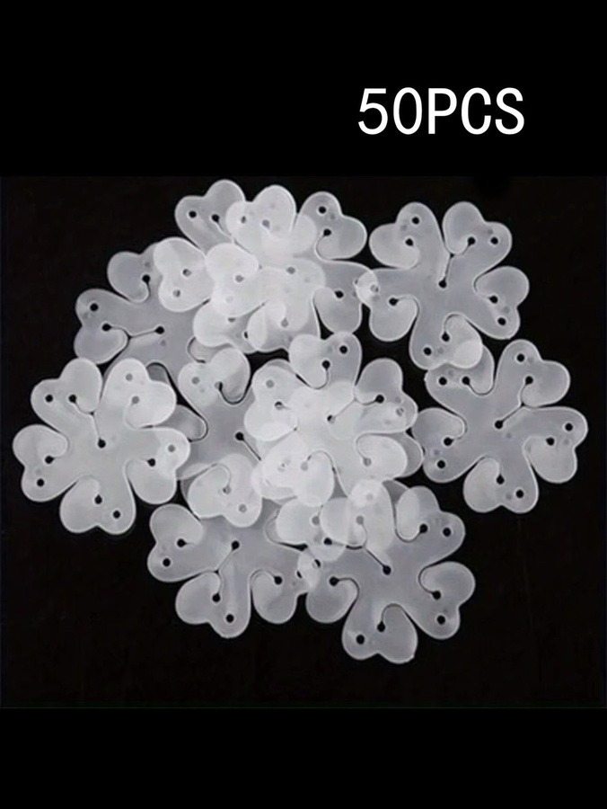 50 Stück Pflaumenblüten-Clips aus Kunststoff als multifunktionales Ballonzubehör für Hochzeits- und Geburtstagsfeiern - Bild 5
