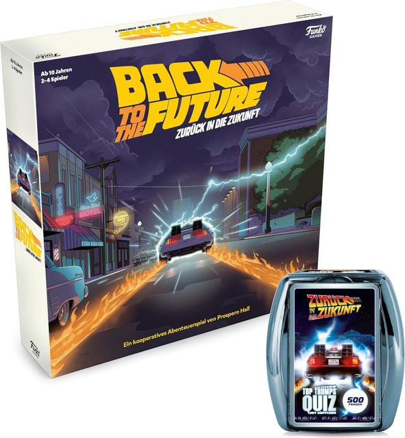 Funko Zurück in die Zukunft 2er Spiele Bundle, Quizspiel, ab 10 Jahren - Bild 1