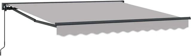 vidaXL Einziehbare Markise Hellgrau aus Polyester und Metall, B/T/H: 300 x 250 x 165 cm - Bild 1