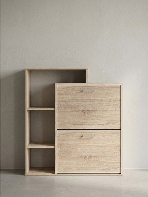 Schuhkipper KADIMA DESIGN in Sonoma Eiche, 2 Fächer, B/T/H: 85 x 24 x 93 cm - Bild 1