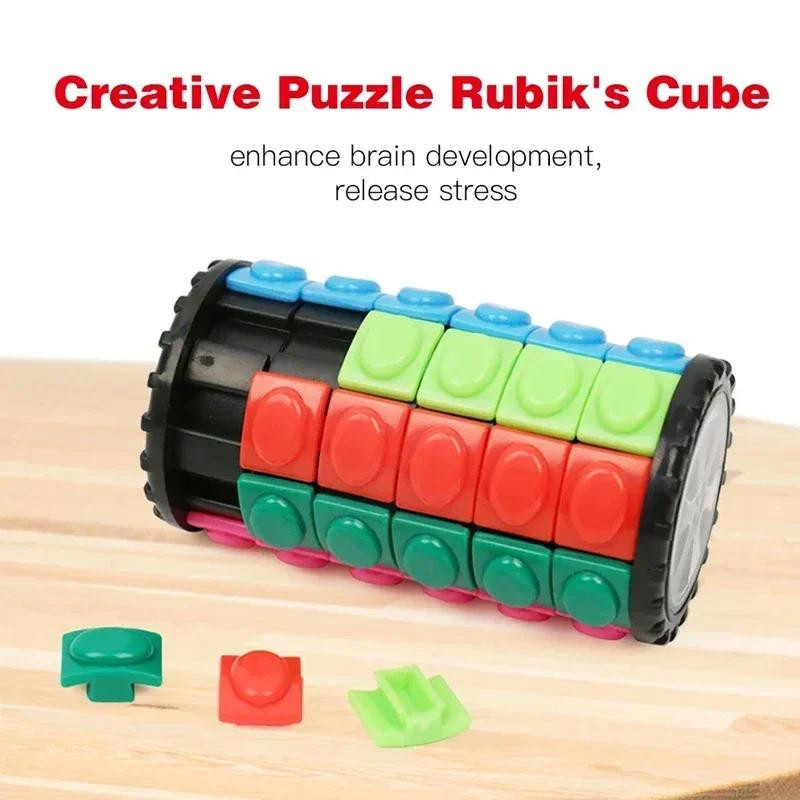 XDR IQ Puzzle Spielzeug 3D 7 Ebenen Drehen Schieben Zylinder ab 3 Jahren - Bild 4