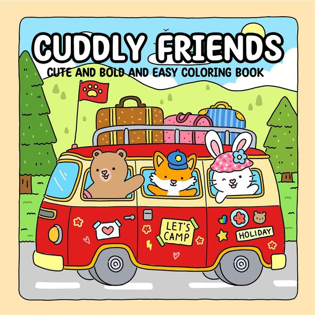 CUDDLY FRIENDS Malbuch für Erwachsene mit gemütlichen Alltagsaktivitäten zur Entspannung in Multicolor - Bild 1