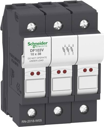 Schneider Electric DF103V Sicherungshalter, 4 Stück, grau - Bild 1