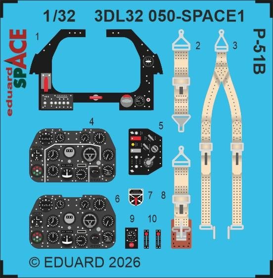 Eduard P-51B - Space, Modellbau, 1:32, Weltraum - Bild 1