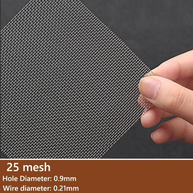 Filtersieb aus Edelstahl 304 von Xiaolang, 25 Mesh Maschendrahtgewebe, Farbe: Silber, Breite: 30 cm, Höhe: 20 cm - Bild 1