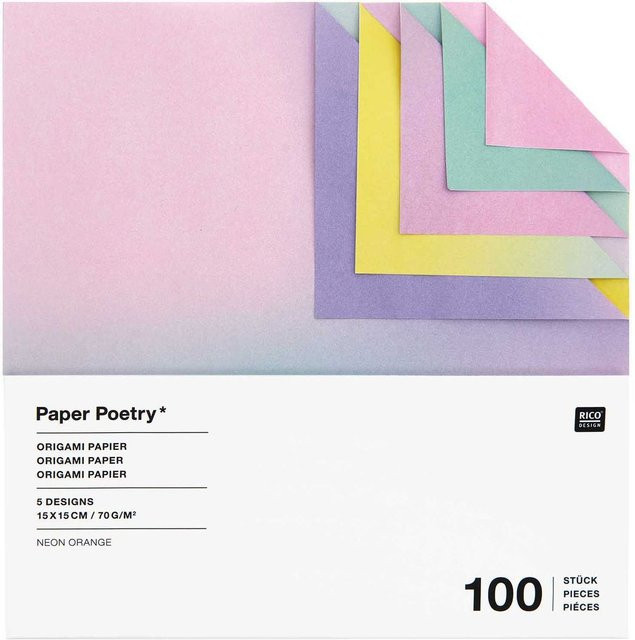 Rico Design Paper Poetry Origami Faltblätter Blurry Gradient Sunset Multicolor - Bild 1
