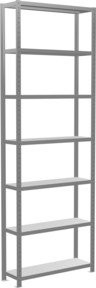 Schulte Grundregal Steckregal MULTIplus330, verzinkt, Farbe: silber/grau, 7 Fachböden, B/T/H: 300 x 100 x 300 cm - Bild 1