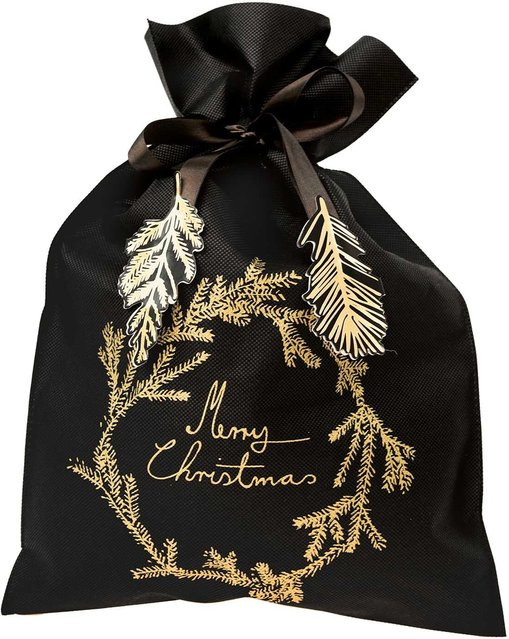 Rico Design Paper Poetry Geschenktüte Nostalgic Christmas Kranz in Schwarz, B: 30 cm, H: 45 cm - Bild 1