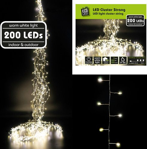 NOOR living LED-Lichterkette mit 200 Lichtern in Warmweiß, Farbe: Weiß - Bild 1