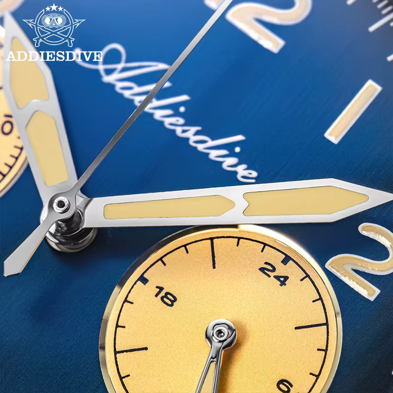 ADDIESDIVE Chronograph, Quarz, Edelstahl, Silber, Blau, Herren - Bild 6