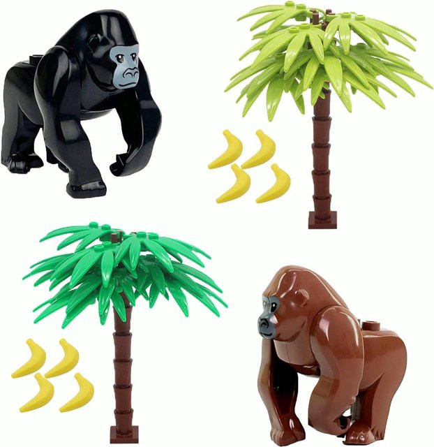 MOC Dschungel Affe & Gorilla Baustein Set, ab 6 Jahren - Bild 1