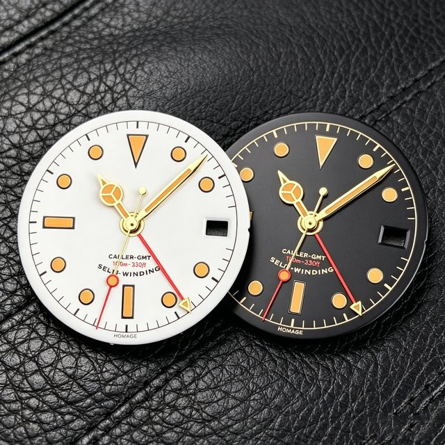 Tandorio Uhrenzifferblatt, 29 mm, schwarz-weiß, Herren - Bild 1