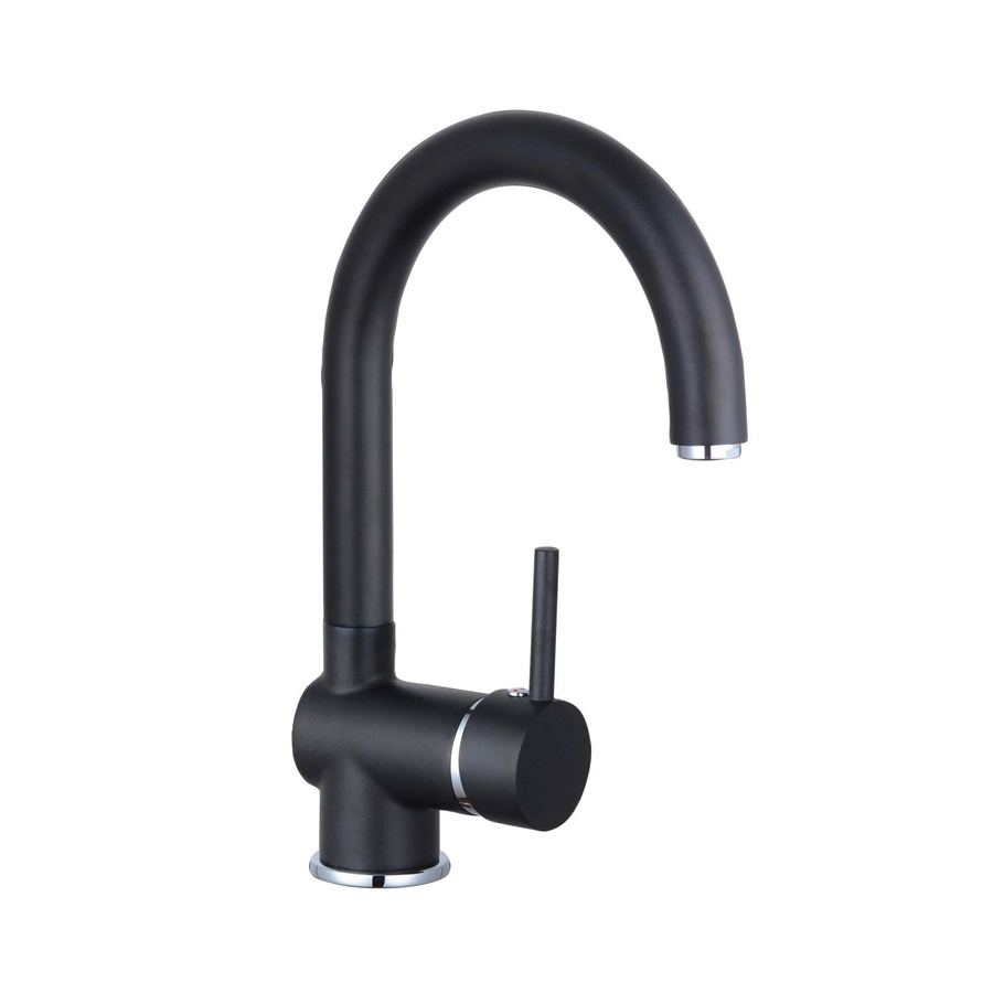 Eisl Spültischarmatur Futura Einhebelmischbatterie mit Schwenkauslauf in Schwarz-Chrom - Bild 2