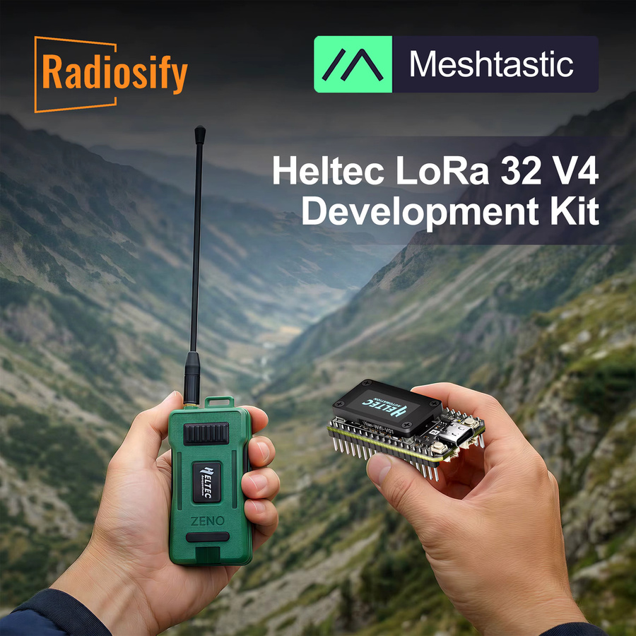 Heltec WiFi LoRa 32 V4 Entwicklungsboard mit Gehäuse ESP32-S3 SX1262 Bluetooth WiFi Meshtastic LoRaWAN in Grün - Bild 2