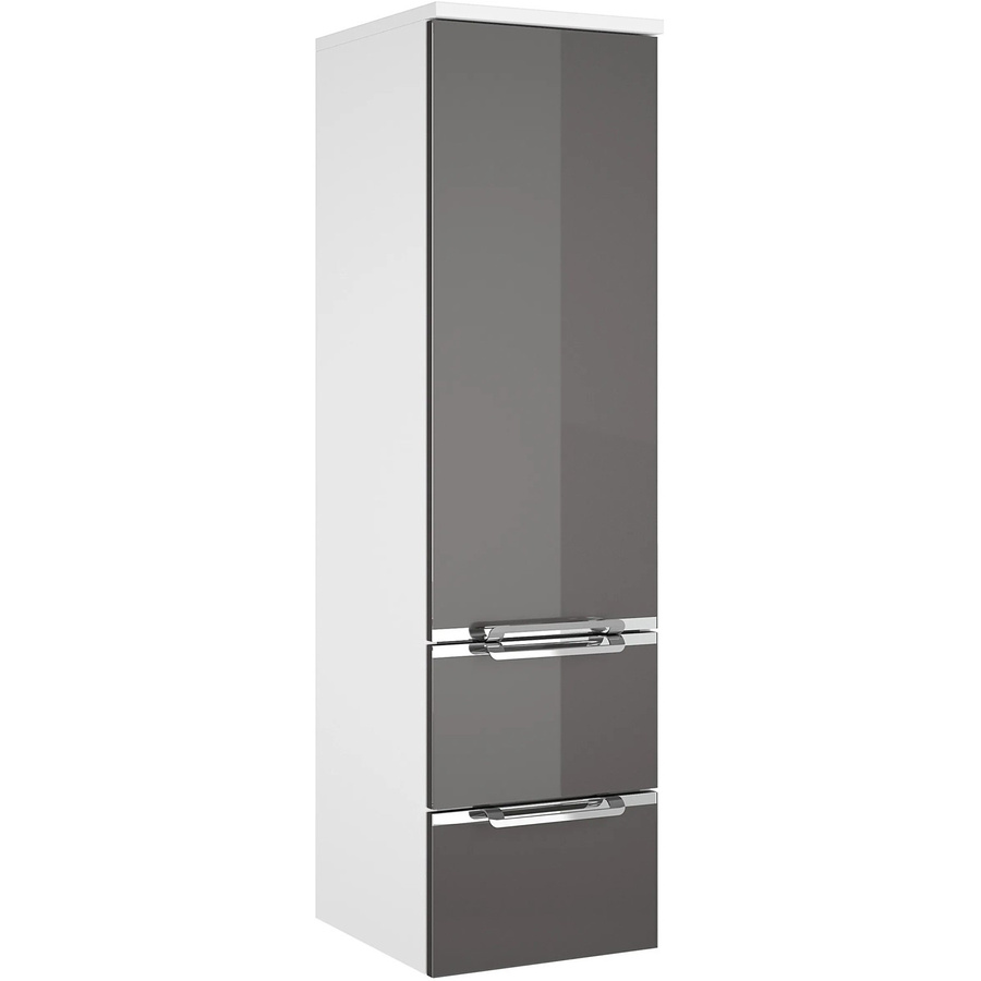 Pelipal Bad-Hochschrank Trentino in Weiß Glänzend mit Soft-Close-Türen und Regalböden, Höhe: 109,0 cm, Breite: 30,4 cm - Bild 2