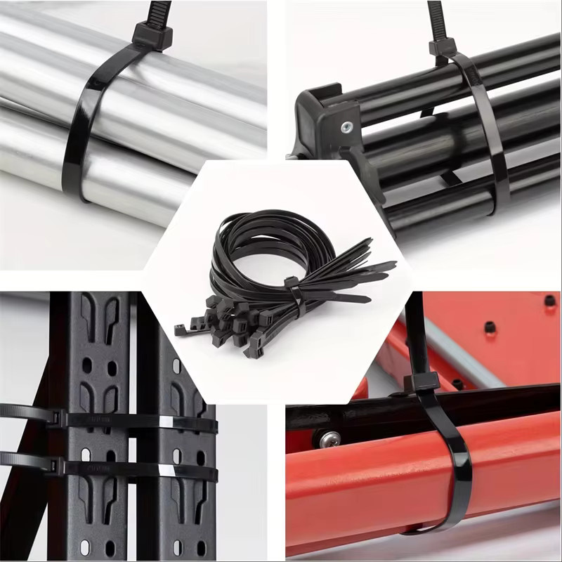 250 Stück Hochleistungs-Kabelbinder aus schwarzem Nylon mit 8 mm Breite - Bild 5