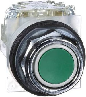 Schneider Electric Drucktaster 9001KR1GH13, grün, flach, ohne Rastung, Ø 30 mm, IP66 - Bild 1